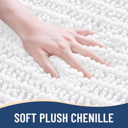 Arotive Bathroom Rugs Mat 34x21, Soft Absorbent Chenille Shaggy Bath Mat