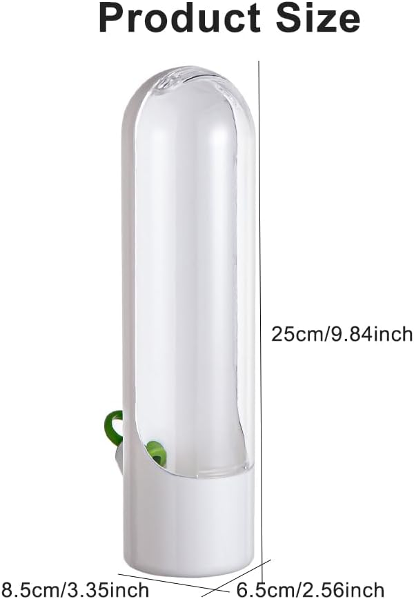 Herb Keeper for Refrigerator 2 Pack, Clear Vertical Cilantro Container with Water Base, 3.35 x 2.56 x 9.84 In ABS Herb Saver for Parsley Mint Basil, Fridge Door Storage