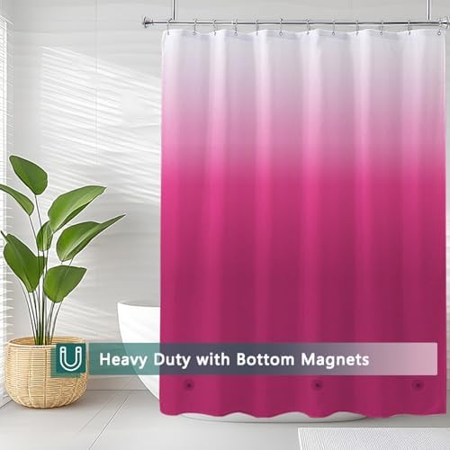Shower Curtain Liner, 100% Waterproof Peva Shower Curtains with 3 Duty Heavy Bottom Magnets and 12 Rust Proof Grommets, 72x72 Weighted Shower Liner for Shower Stall, Bathtubs