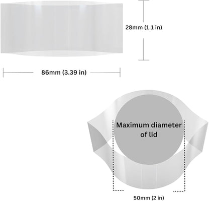 86 x 28 mm Clear Perforated Shrink Band for Spice Jars, Large Packer Bottles & Small Jars [Cap Diameter: 2"] Pack of 10,000