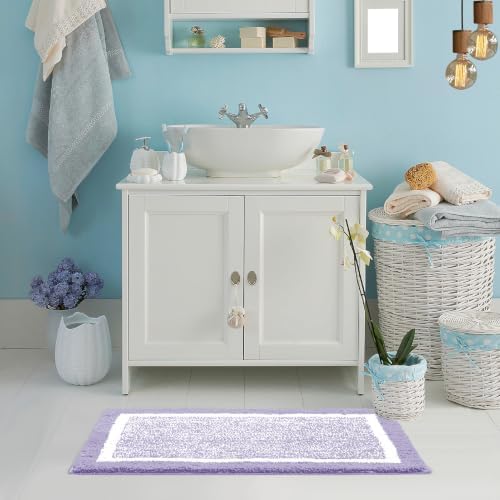 CozeCube Lavender Bath Mat 32"x20" Non Slip Washable Rug