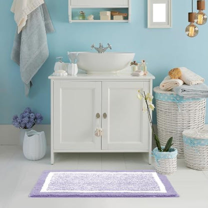 CozeCube Lavender Bath Mat 32"x20" Non Slip Washable Rug