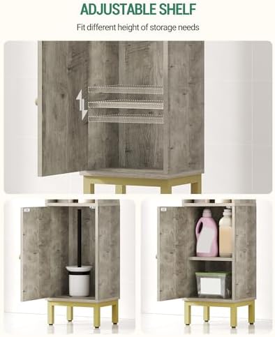 Hzuaneri Bathroom Storage Cabinet, Small Corner Floor Cabinet