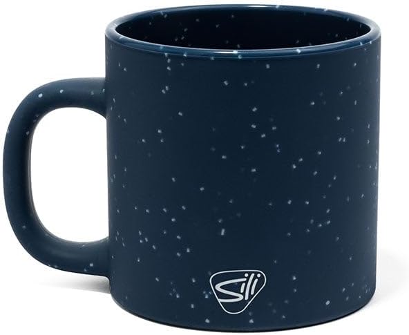 Silipint 16oz Silicone Coffee Mug – Unbreakable Dishwasher Safe Microwave Oven & Freezer Compatible Travel Mug – Non-Toxic Reusable Cup for Hot Coffee Tea or Cold Drinks (Speckled Blue) Pack of 1