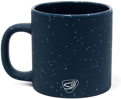 Silipint 16oz Silicone Coffee Mug – Unbreakable Dishwasher Safe Microwave Oven & Freezer Compatible Travel Mug – Non-Toxic Reusable Cup for Hot Coffee Tea or Cold Drinks (Speckled Blue) Pack of 1