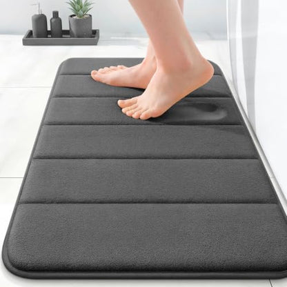 OLANLY Memory Foam Bath Mat 24x16, Super Soft and Absorbent Bathroom Rugs