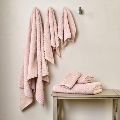 SKL Home CloudSoft Bath Towel, 100% Cotton Luxury, Blush Pink