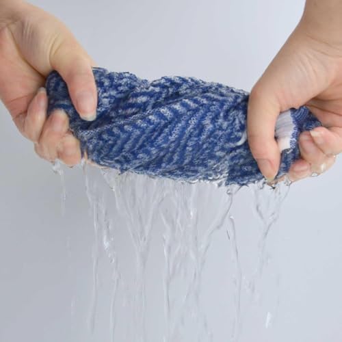 Cleanbear 4-Pack Cotton Hand Towels with Herringbone Stripes, 13 x 28 Inch