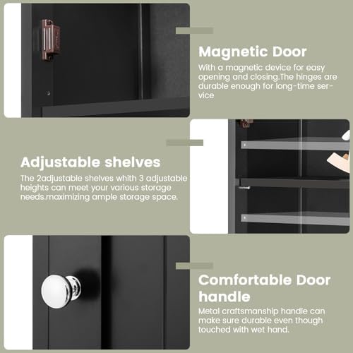Iwell 66.9" H Bathroom Storage Cabinet, Tall Bathroom Cabinet