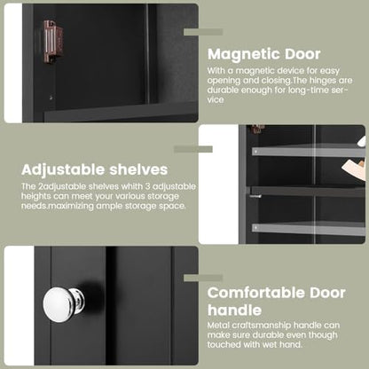 Iwell 66.9" H Bathroom Storage Cabinet, Tall Bathroom Cabinet