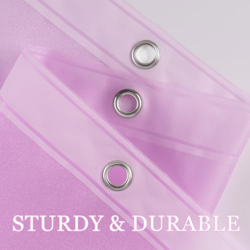 Seenus Waterproof PEVA Glitter Shower Curtain Liner Extra Long 72 x 84 inch, Dreamy Pink Sparkle Shower Curtain with 3 Large Magnets, Lovely Shower Curtain Lightweight for Tall Bathroom
