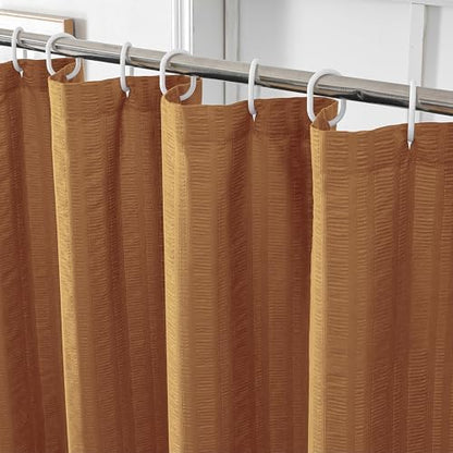 Aiyufeng Gold Shower Curtain for Bathroom, Embossed Textured Fabric Shower Curtain for Bathroom - Soft Cloth & Hotel Spa, Machine Washable, 36X72, Gold