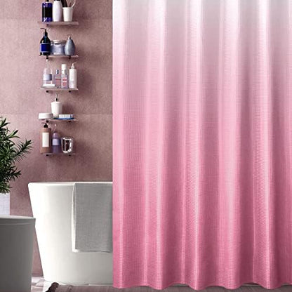 Gibelle Pink Ombre Fabric Shower Curtain for Bath Decor, 72 x 72