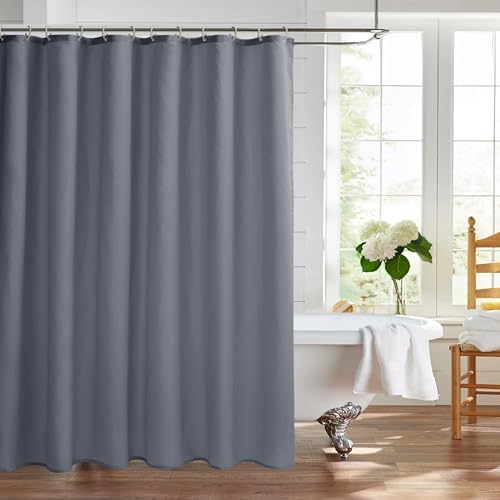 Nasitos Fabric Shower Curtain Liners with Magnets 2 Pack 70X72 Inch White
