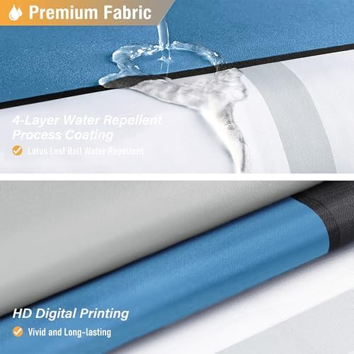 BTTN 36x72 Half Geometric Waterproof Fabric Shower Curtain, Moonlight Blue