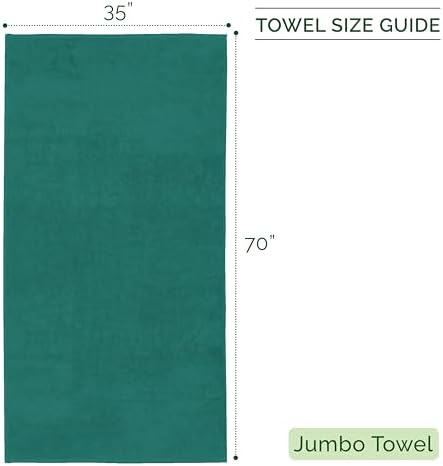 Elegant Comfort 100% Turkish Cotton Corduroy Ribbed Luxury Jumbo Bath Towel Ultra Soft - 35 x 70 Inch - Luxury Spa Premium Hotel Quality Highly Absorbent and Quick Dry Large Bath Towel, Turquoise