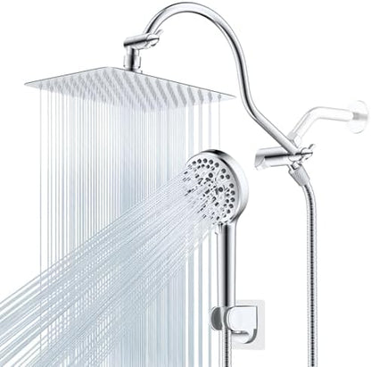 Hibbent All Metal cUPC Certified High Pressure Rainfall 10'' Shower Head