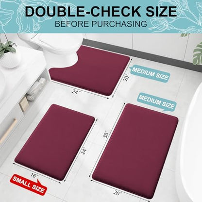Smiry Memory Foam Bath Mat 59x24, Extra Soft and Absorbent Bathroom Rugs