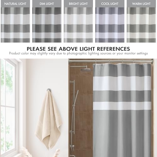 Madison Park Spa Waffle Stall Shower Curtain for Bathroom, 54 x 78, Grey