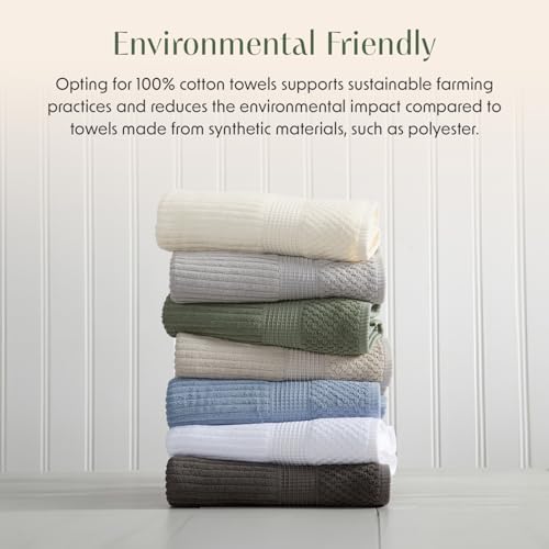 Springtree Home Oversized Bath Towel Set | 2-Pack | 100% Cotton | Aegean