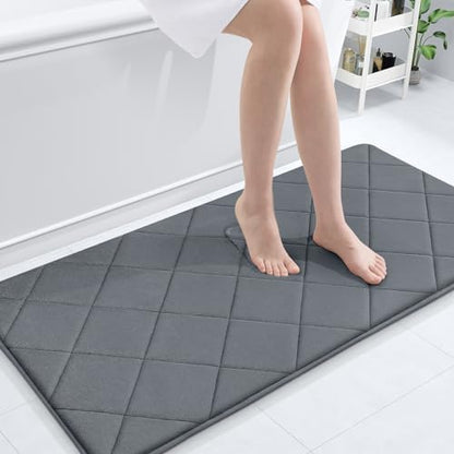 OLANLY Memory Foam Bath Mat 47x24, Ultra Soft and Absorbent Bathroom Rugs