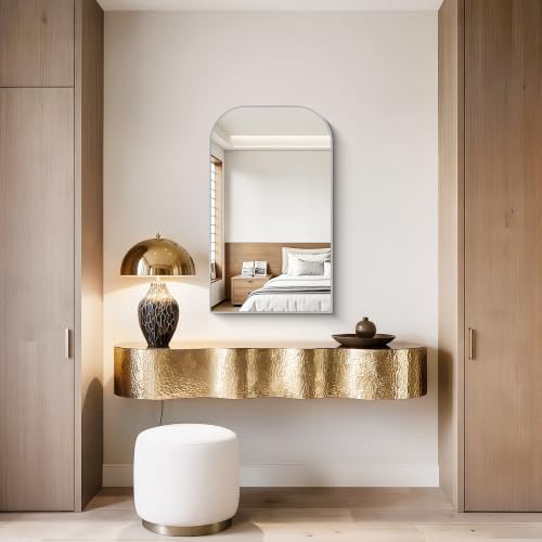 YIROMAN Bathroom Mirrors for Over Sink,18"x30" Silver Vanity Mirror