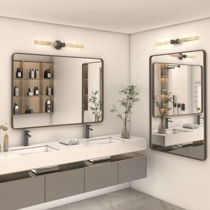 44x36 Inch Brushed Metal Bronze Bathroom Mirror