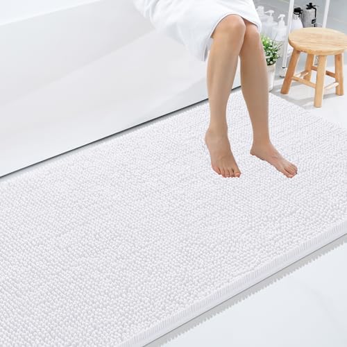 Smiry Bathroom Rugs 96X24, Luxury Chenille Extra Soft Absorbent Bath Mat