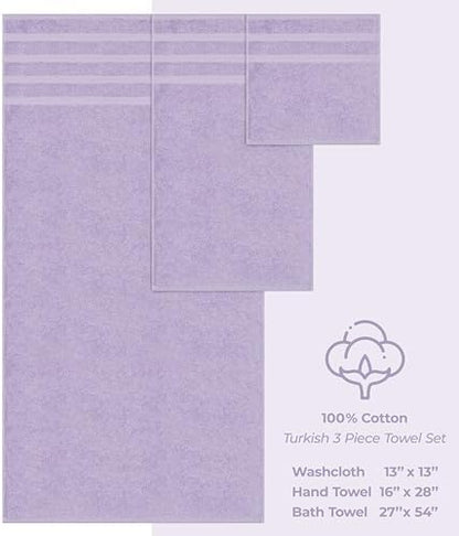 American Soft Linen 100% Cotton Luxury Turkish Towels, 3 Piece Towel Set