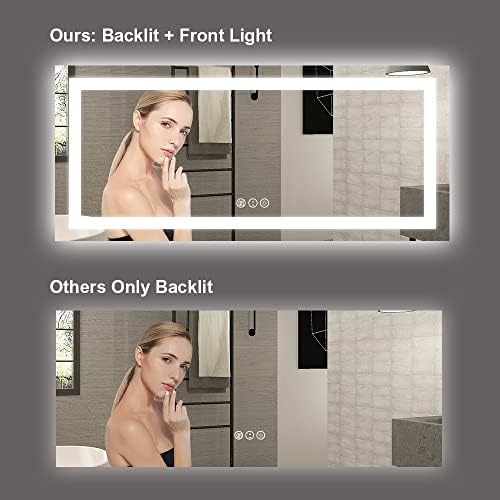 Amorho LED Bathroom Mirror, 72"X32" with Front Light and Backlit