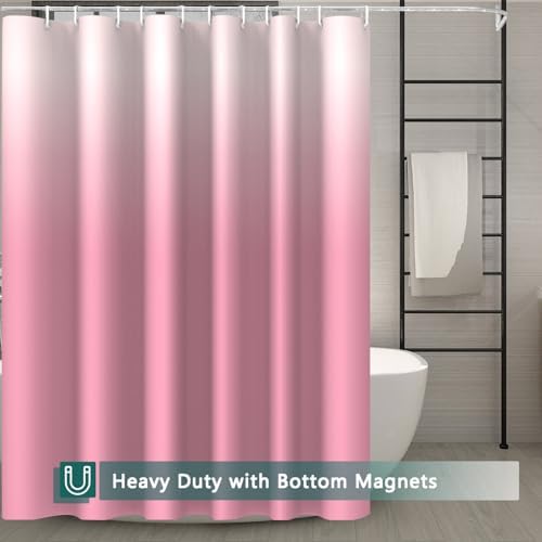 Shower Curtain Liner, 100% Waterproof Peva Shower Curtains with 3 Duty Heavy Bottom Magnets and 12 Rust Proof Grommets, 72x72 Weighted Shower Liner for Shower Stall, Bathtubs