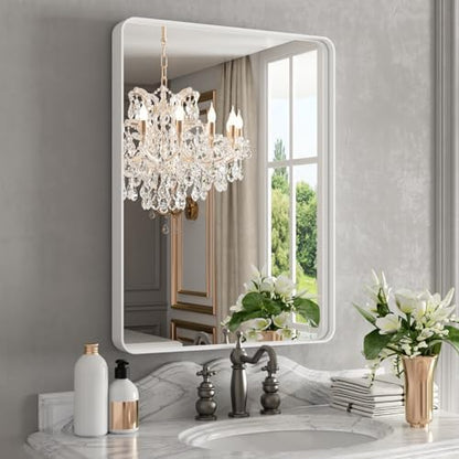 WEER White Bathroom Vanity Mirror 22x30 Inch