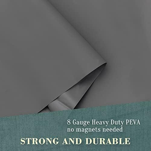 No Hook PEVA Shower Curtain or Liner, Standard Size 71x74, Dark Gray