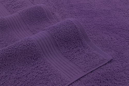 American Veteran Towel, 100% Cotton Turkish Bath Towels for Bathroom 4 Pack, 27x54 Extra Large Premium Soft Drying Bathroom Towels, Purple