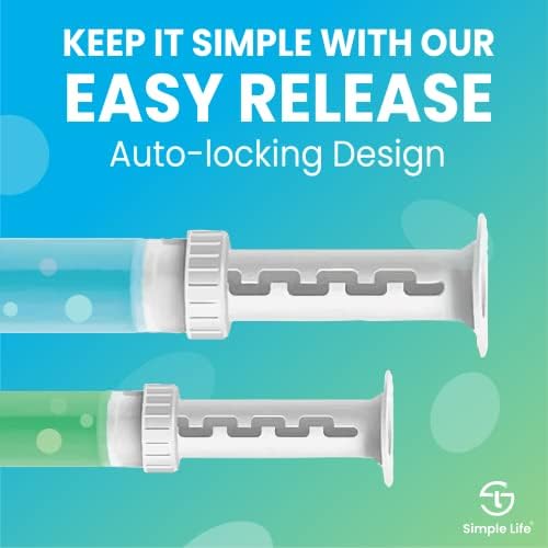 Simple Life Toilet Bowl Cleaner Gel | Fresh Flower Toilet Gel Stamp | Stops Limescale and Stains with Air Freshening Scent | Deodorizing Clean | 32 Stamps, Blue & Green