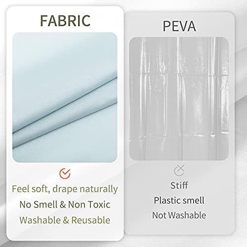 ALYVIA SPRING 72x78 Long Waterproof Fabric Shower Curtain or Liner Blue