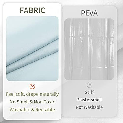 ALYVIA SPRING 72x78 Long Waterproof Fabric Shower Curtain or Liner Blue