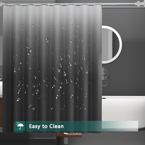 Shower Curtain Liner, 100% Waterproof Peva Shower Curtains with 3 Duty Heavy Bottom Magnets and 12 Rust Proof Grommets, 72x72 Weighted Shower Liner for Shower Stall, Bathtubs