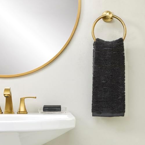 SKL Home CloudSoft Hand Towel Set, 2-Piece, 100% Cotton Luxury, Slate