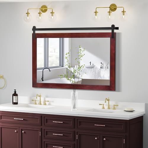 COGOOD Farmhouse Bathroom Mirrors for Over Sink - 30 x 45 Espresso