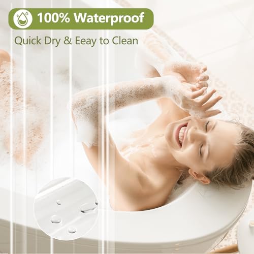 Seenus Waterproof Clear Shower Curtain with 3 Large Magnets, Bpa-Free PEVA 8G Shower Curtain Liner Weighted, 72 x 72 inch See Through Transparent Plastic Shower Curtain Durable for Bathroom
