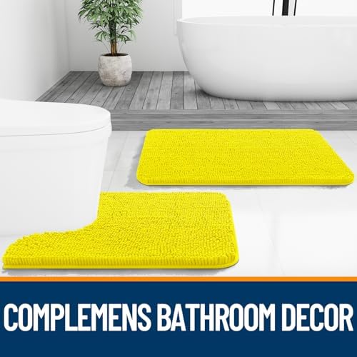 OLANLY Bathroom Rugs 30x20, Extra Soft Absorbent Chenille Bath Rugs