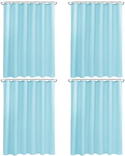 Nasitos Fabric Shower Curtain Liners with Magnets 2 Pack 70X72 Inch White