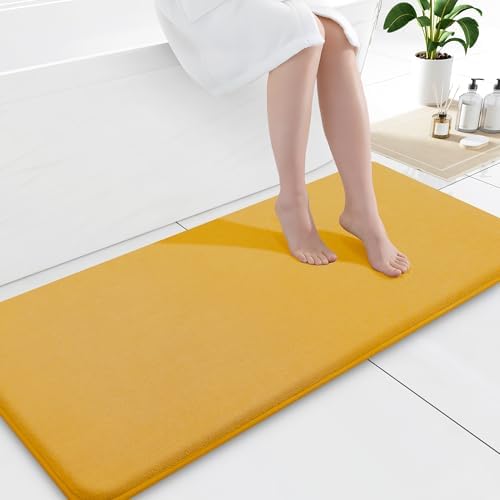 Smiry Memory Foam Bath Mat 47x20, Extra Soft and Absorbent Bathroom Rugs