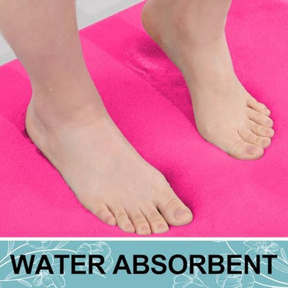 Smiry Memory Foam Bath Mat 24x16, Extra Soft and Absorbent Bathroom Rugs