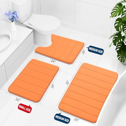 Buganda Memory Foam Bath Mat 24 x 16, Ultra Soft Absorbent Bathroom Rugs