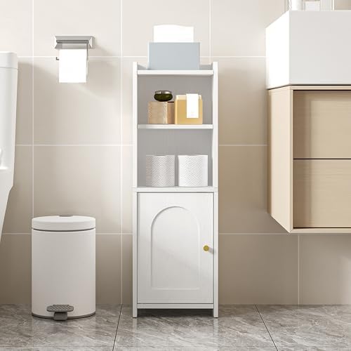 Hzuaneri Bathroom Storage Cabinet, Narrow Toilet Paper Cabinets with Doors