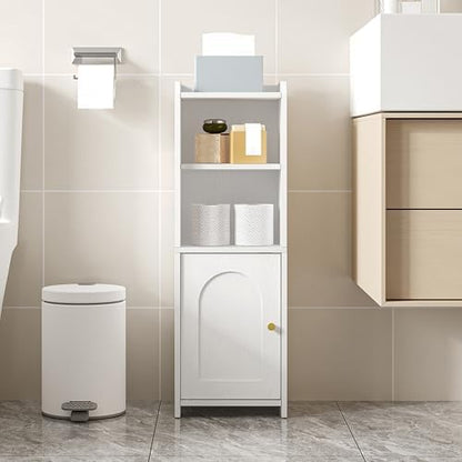 Hzuaneri Bathroom Storage Cabinet, Narrow Toilet Paper Cabinets with Doors