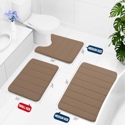 Buganda Memory Foam Bath Mat 35.4 x 24, Ultra Soft Absorbent Bathroom Rugs
