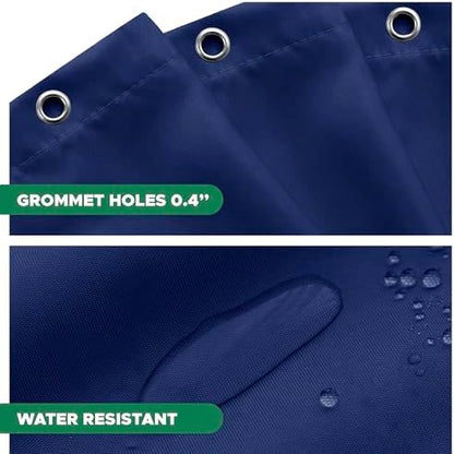 Fabric Shower Curtain Liner 72x72 Inch-Navy Standard Size Shower Liners